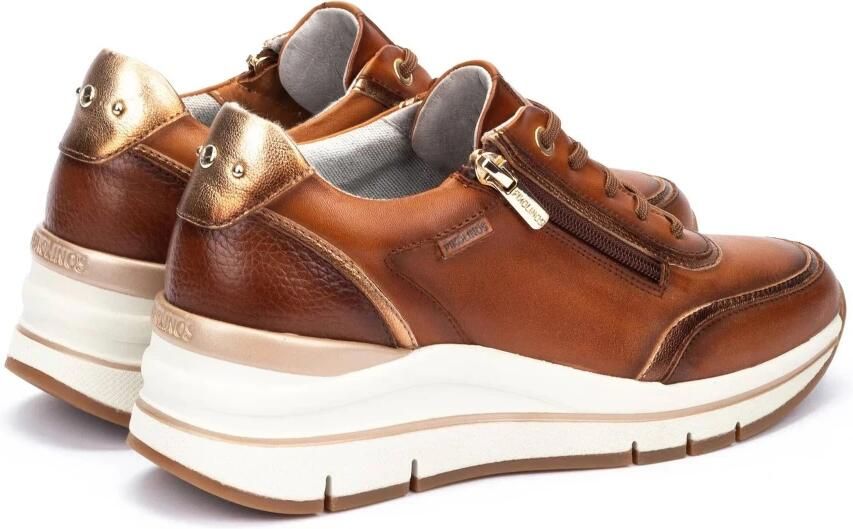Pikolinos Bruine vetersneaker met rits voor vrouwen - Foto 3