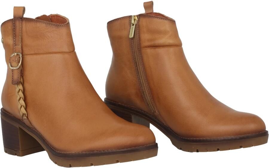 Pikolinos Comfortabele Leren Enkellaarzen voor Vrouwen Bruin