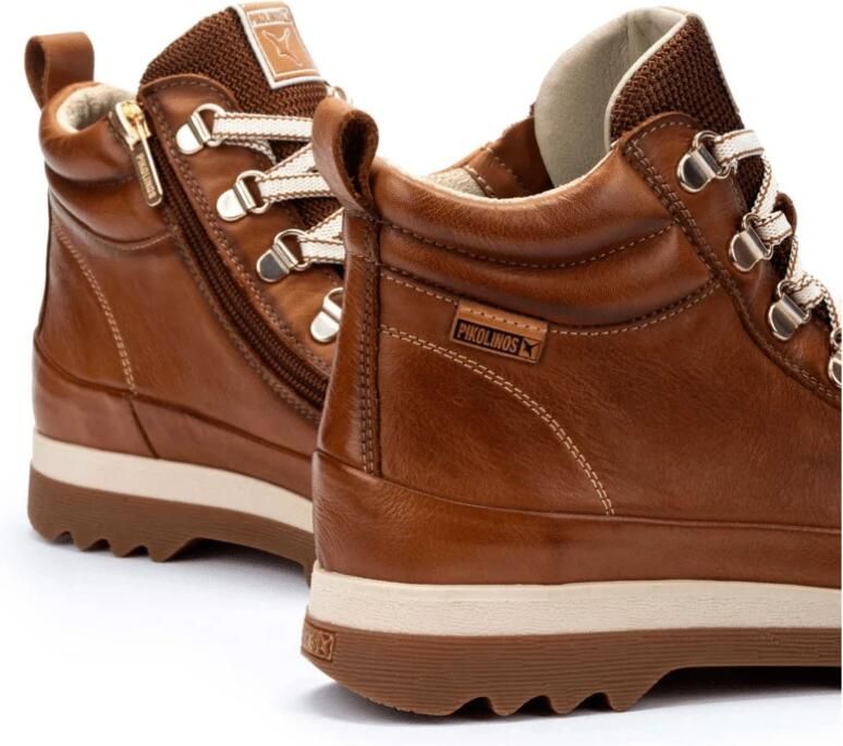 Pikolinos Dames Casual Kameelkleurige Leren Enkellaars Bruin Dames - Foto 9