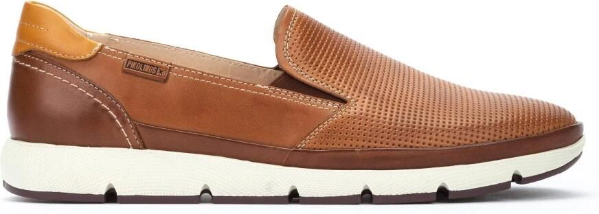 Pikolinos Comfortabele leren heren loafers bruin