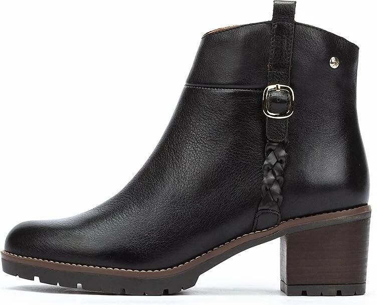 Pikolinos Unieke enkellaarsjes van handgeborsteld leer Black Dames - Foto 2