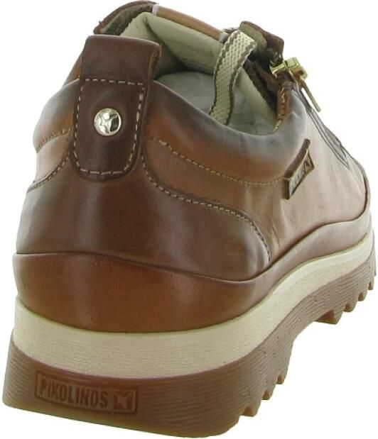 Pikolinos Dames Casual Kameelkleurige Leren Enkellaars Bruin Dames - Foto 9