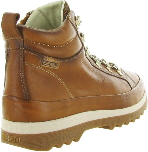 Pikolinos Dames Casual Kameelkleurige Leren Enkellaars Brown Dames - Foto 9