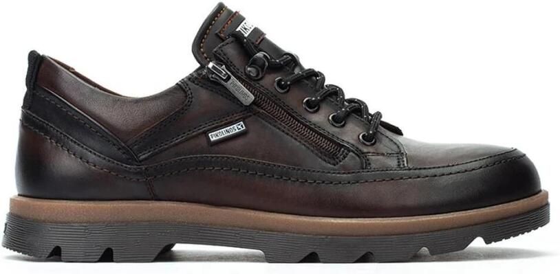 Pikolinos Zwarte Lace-Zip Schoen voor Mannen
