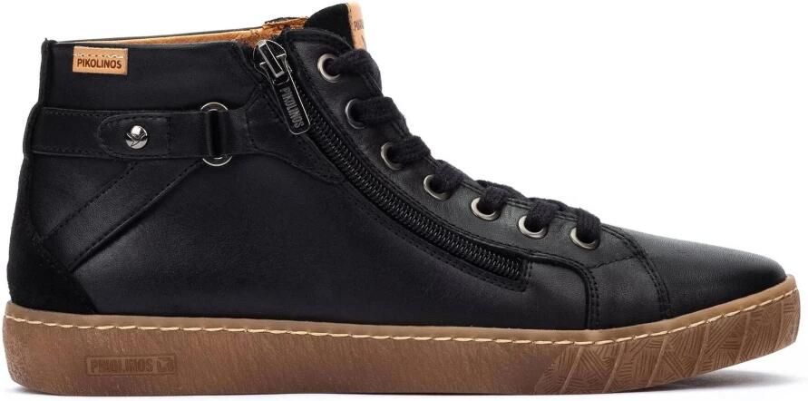 Pikolinos Zwarte Leren Dames Sneaker