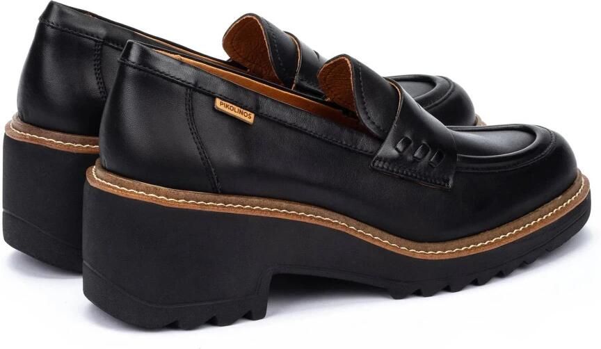 Pikolinos Zwarte Leren Damesschoenen Hakken