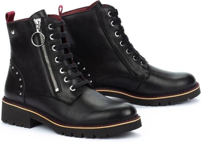 Pikolinos Zwarte Leren Enkellaars voor Dames Black Dames - Foto 4