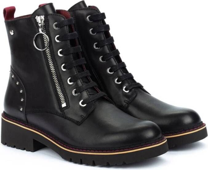 Pikolinos Zwarte Leren Enkellaars voor Dames Black Dames - Foto 3