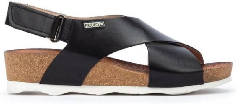 Pikolinos Flat Sandals Zwart Dames