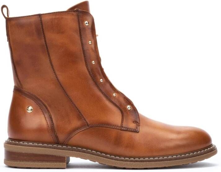 Pikolinos Dames Casual Camel Leren Enkellaarsjes Brown Dames - Foto 4