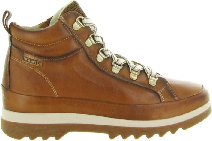 Pikolinos Dames Casual Kameelkleurige Leren Enkellaars Bruin Dames - Foto 6