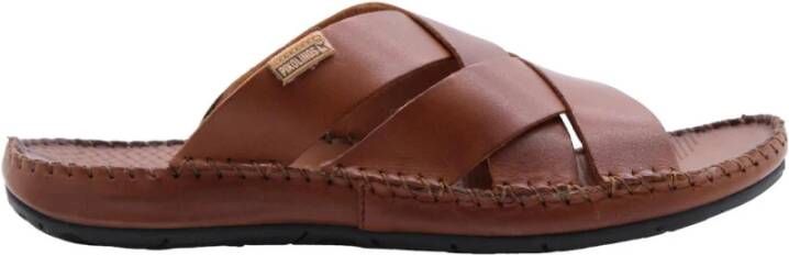 Pikolinos Stijlvolle zomerslippers voor mannen Brown Heren