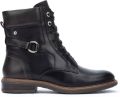 Pikolinos Zwarte Leren Enkellaarzen Black Dames - Zwart