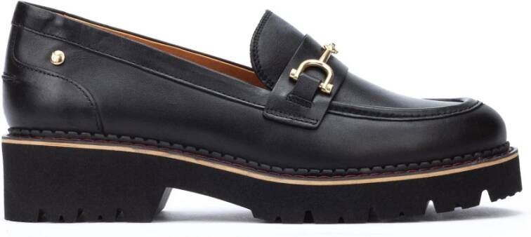 Pikolinos Zwarte Leren Loafers Black Dames
