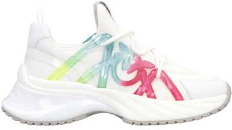 Pinko Ariel Slip-On Sneakers van Satijn en Lakleer White Dames