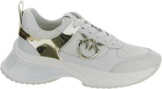 pinko Ariel Sneakers Witte Rubberen Zool White Dames