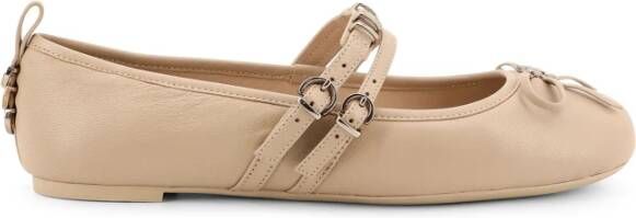 Pinko Beige Platte Schoenen met Love Birds Detail