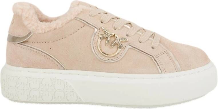 PINKO Lage Sneakers Dames Yoko 1.0 Sneaker Maat: 40 Materiaal: Suède Kleur: Beige
