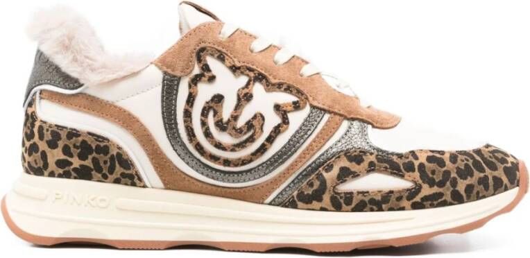 Pinko Beige Sneakers voor Vrouwen