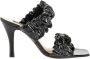 Pinko Bela Cruz Sabot Pelle Vernice Naplak Zwart Dames - Thumbnail 1