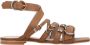 Pinko Bruine Leren Sandalen Marli 08 - Thumbnail 1