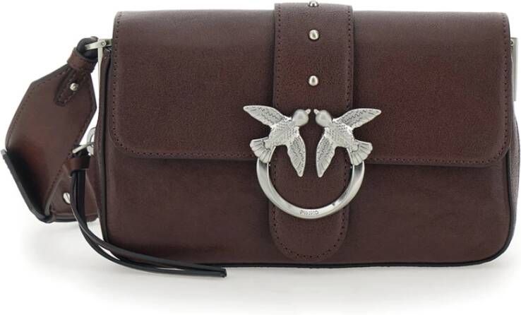 Pinko Bruine Slouchy Rits Mini Tas