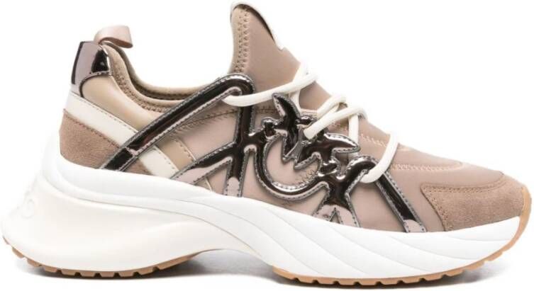 Pinko Bruine Sneakers voor Vrouwen