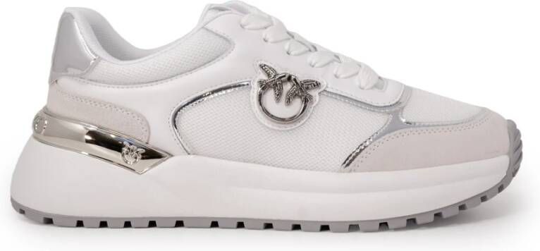 Pinko Calf Sneakers Lente Zomer Collectie White Dames