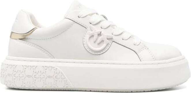 Pinko Chunky Sole Lace-Up Sneakers White Dames
