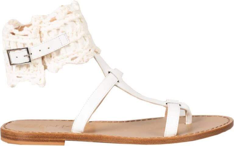 Pinko Caciotta 1 sandal leather veal Wit Dames