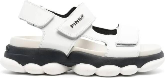 Pinko Flat Sandals White Dames