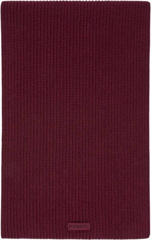 Pinko Geribbelde Sjaal Slovenië Half English Rib