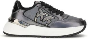 Pinko Glitter Lace-Up Sneakers met Gewatteerde Binnenzool - Foto 2