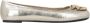 Pinko Metallic Finish Ballerina's met Iconic Logo Gray Dames - Thumbnail 2