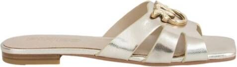 Pinko Leren Sandaal Vrouwencollectie Lente Zomer Yellow Dames - Foto 3