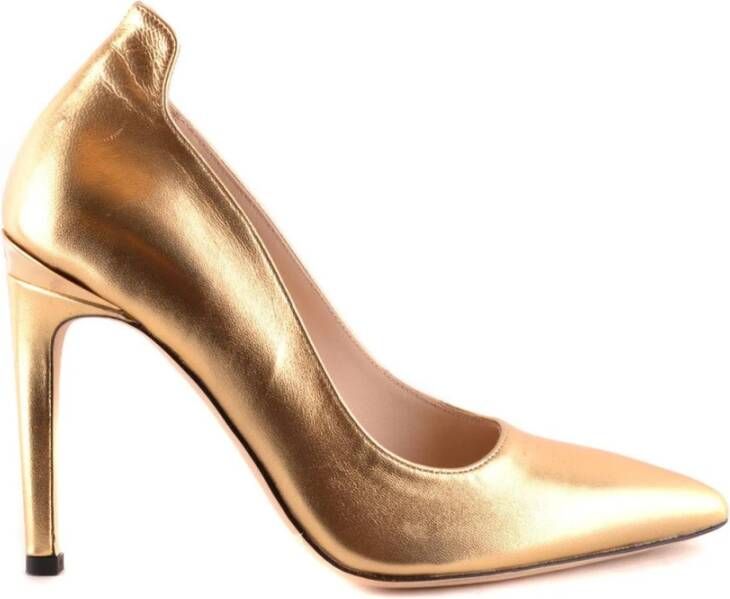 Pinko Gouden Stiletto Hak Leren Pumps
