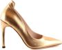 Pinko Gouden Stiletto Hak Leren Pumps - Thumbnail 1