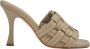 Pinko Grijs Geweven Stiletto Sandaal Green Dames - Thumbnail 1