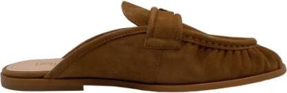 pinko Kid Suede Klompen Brown Dames