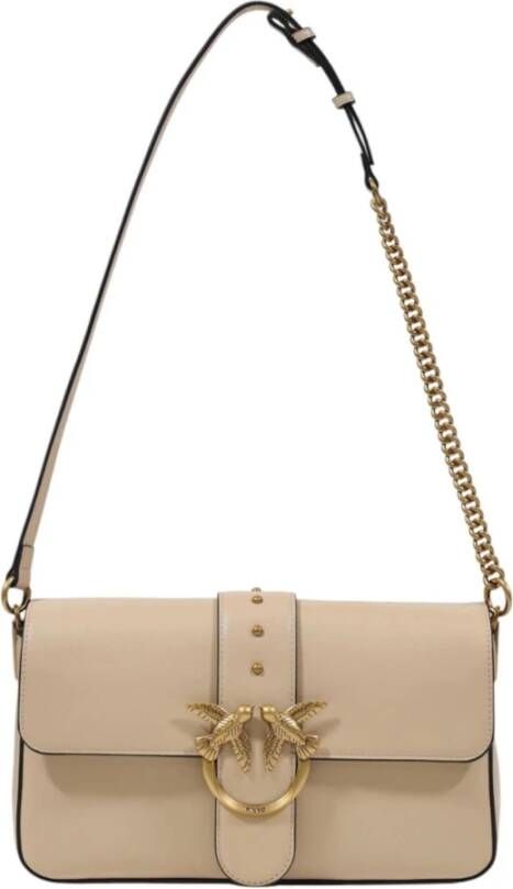 Pinko Klassieke Slouchy Dames Leren Tas