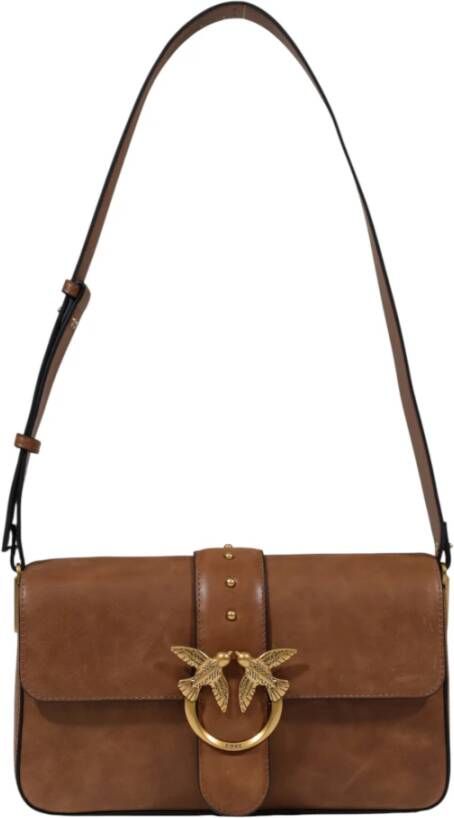 Pinko Klassieke Slouchy Leren Handtas