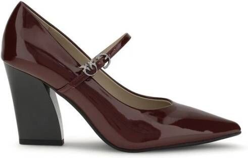 Pinko Rode leren pumps met hak