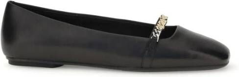 Pinko Leren Ballerina's met Metalen Detail