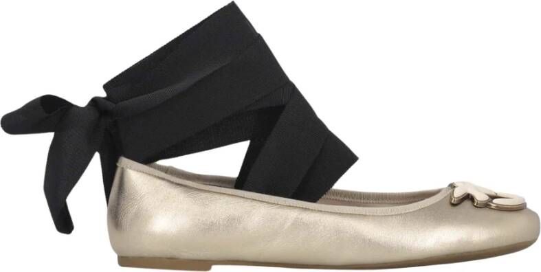 Pinko Leren Ballet Flats Love Birds Diamond Gray Dames