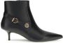 Pinko Leren Enkellaarzen met Kitten Heel - Thumbnail 1
