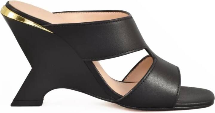 Pinko Leren Muiltje Sandaal met 10cm Hak