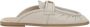Pinko Loafer-Stijl Leren Muiltjes met Love Birds Plaque Beige Dames - Thumbnail 1