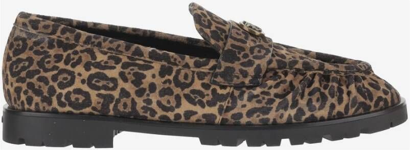 Pinko Loafers van ponyhuid met dierenprint