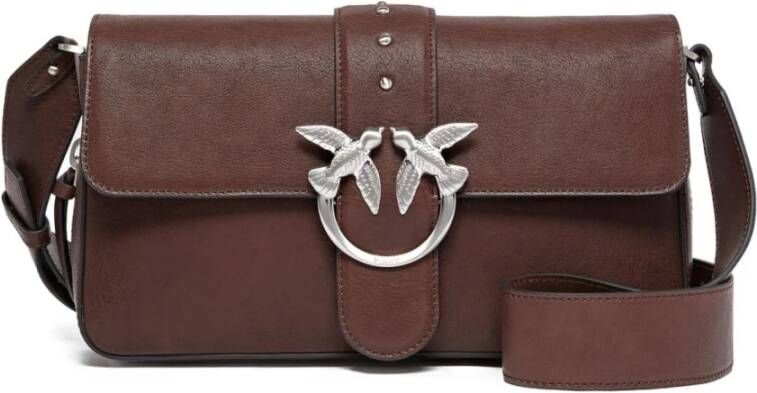 Pinko Bruine Slouchy Zip Classic Tas
