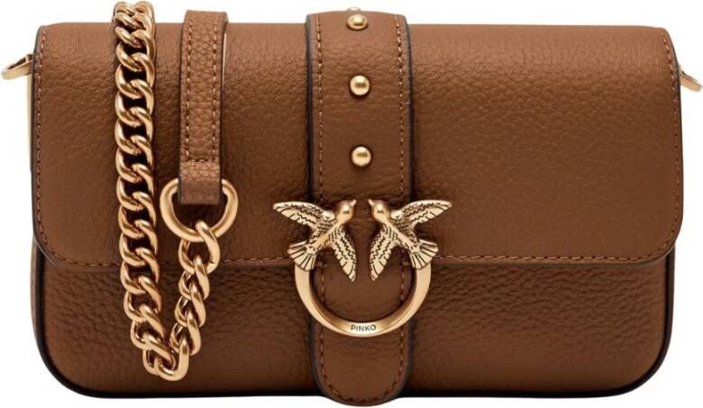 Pinko Love One Slouchy Baby Bottalat Bruine Tas